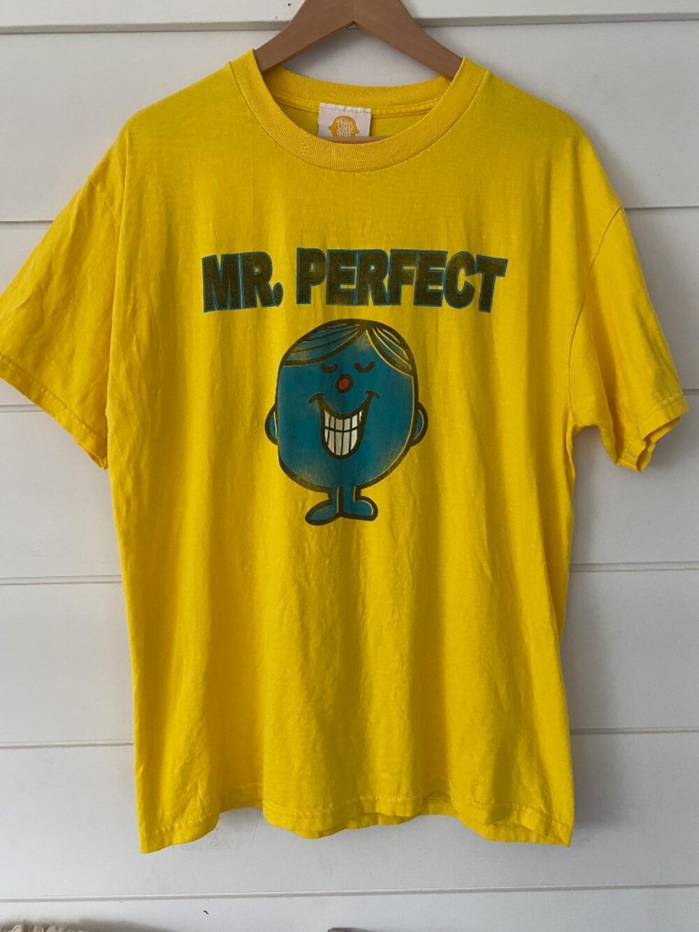 Yellow Unisex T-shirt Mr. Perfect Mr. Men Little Miss by Roger Hangreaves
